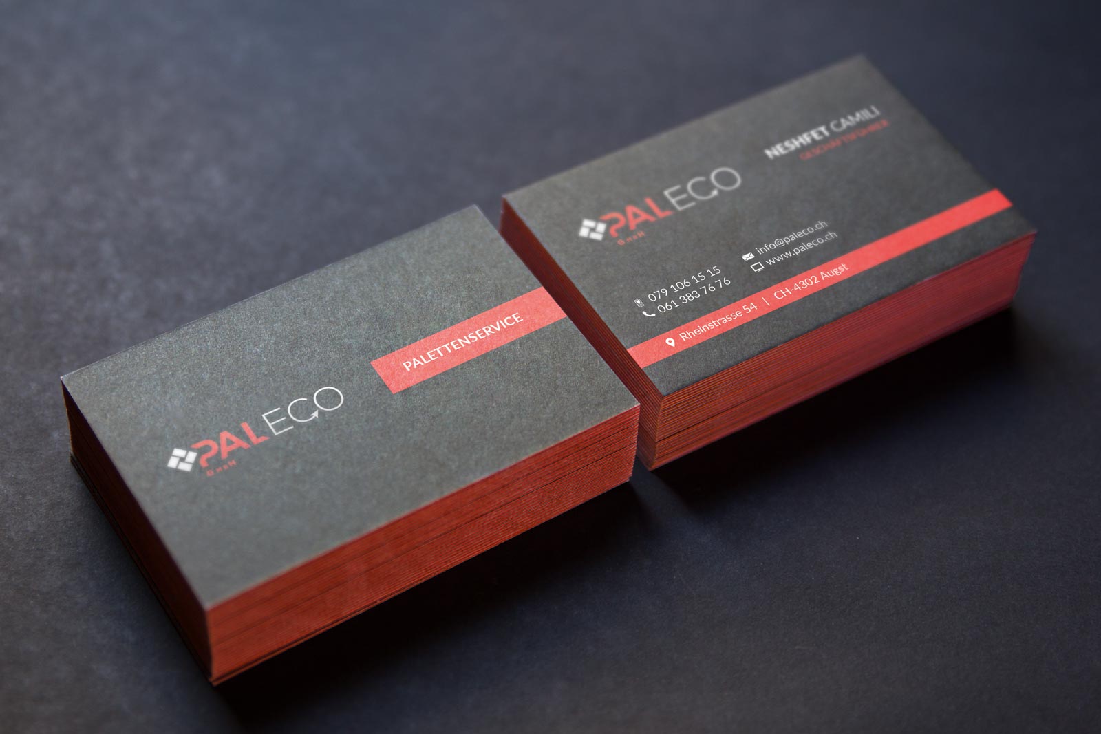 Paleco GmbH - Edel Visitenkarten mit Farbkante