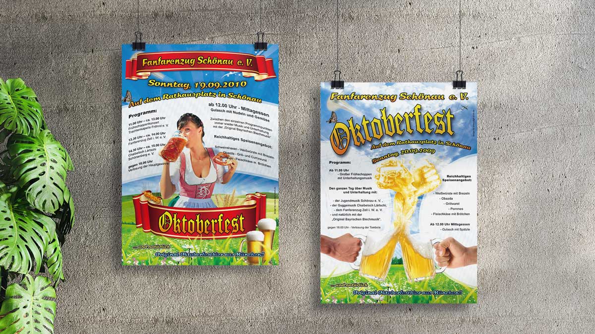 Fanfarenzug Schönau Oktoberfest Flyer 2009 bis 2010