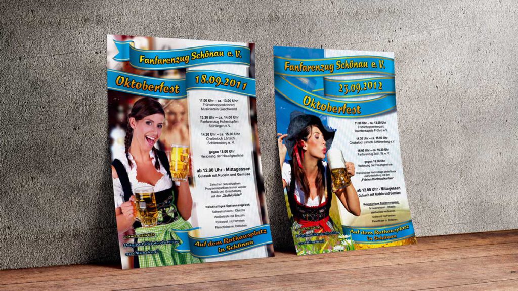 Fanfarenzug Schönau Oktoberfest Flyer 2011 bis 2012