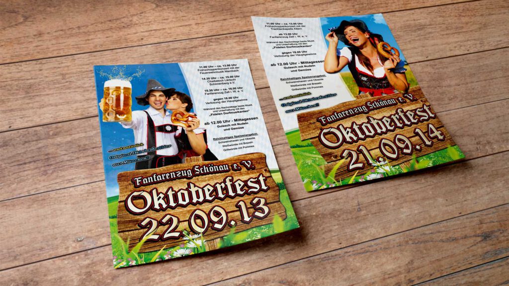 Fanfarenzug Schönau Oktoberfest Flyer 2013 bis 2014